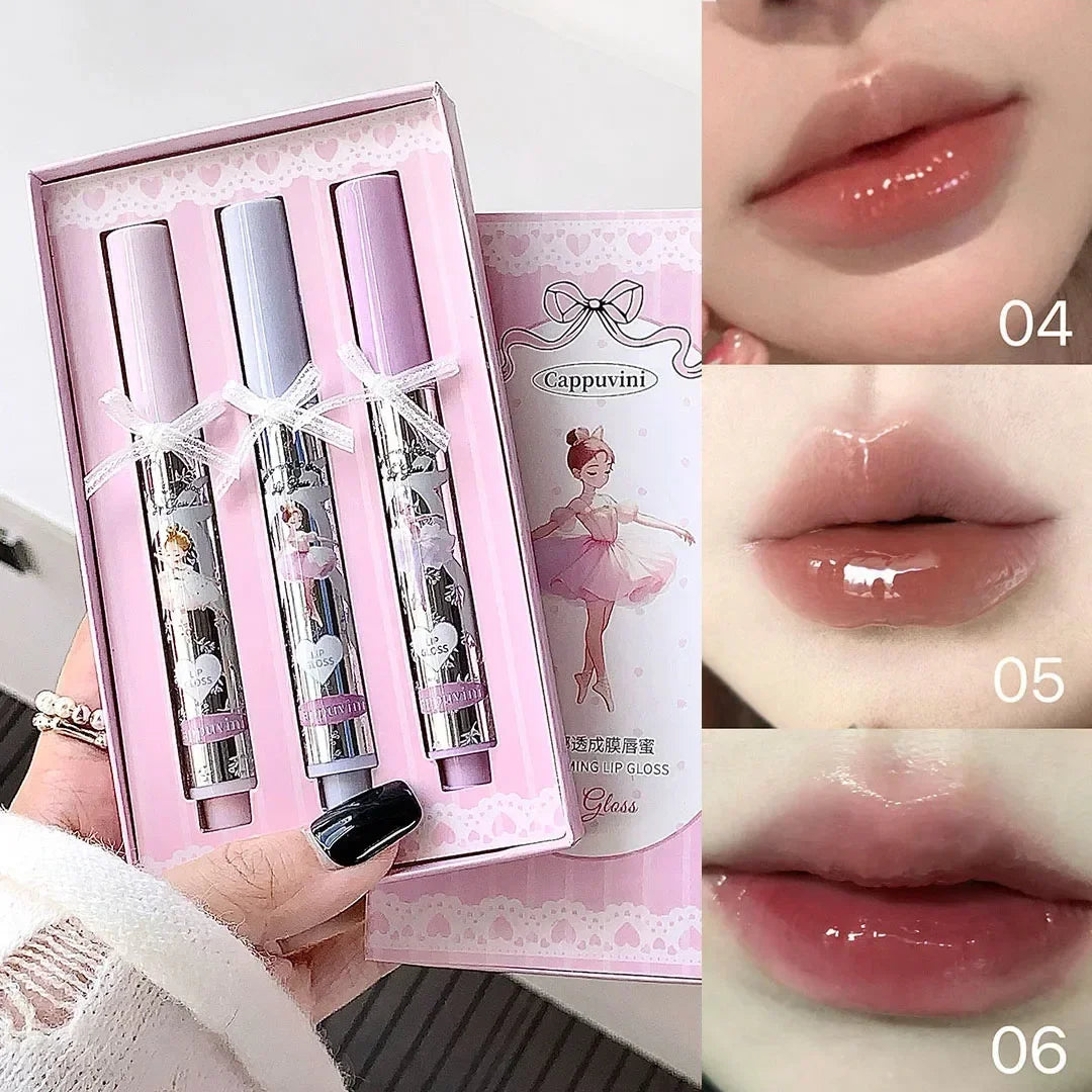 Halo-dyeing Tinted Lip Gloss Crystal Jelly Moisturizing Waterproof Mirror Water Glass Lip Gloss Transparent Color Cosmetics Gift