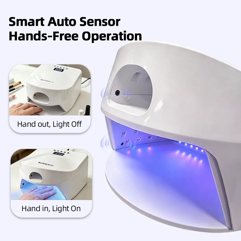 2 IN 1 Nail Dryer Full Hand Thumb Dual Lamp Single Toe Single Finger Gel Nail Curing Lamp Hand Fast Drying LED Light Nail Dryer