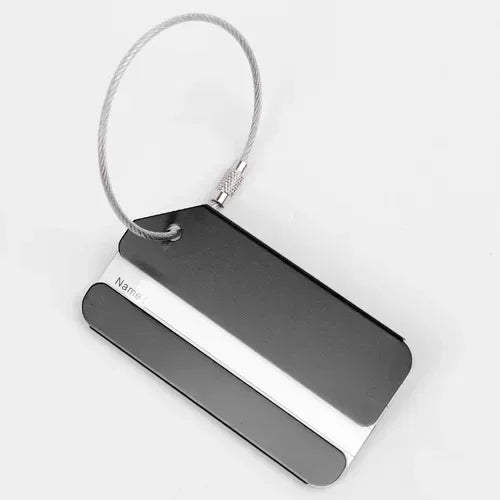 1PC Aluminium Alloy Luggage Tags Fashion Metal Women Men Travel Luggage Suitcase Address Name Label Holder Travel Accessories
