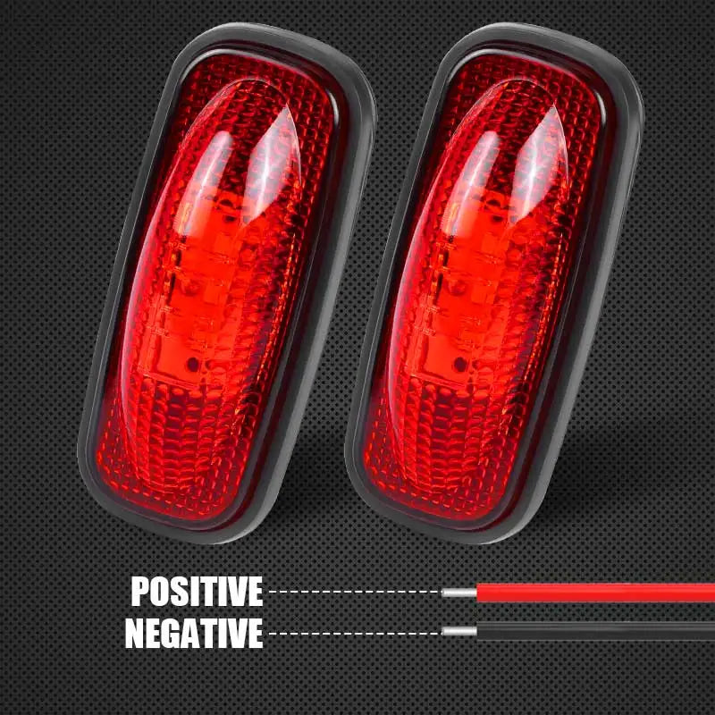 3led Truck Side Marker Light Adhesive Tape Turn Signal Lamp Rear Light Warning Stop Lamp Car Truck Trailer Tractor Lorry 12V 24V