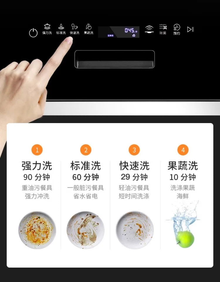 Integrated sink, dishwasher, integrated fully automatic kitchen, embedded washing fruits and vegetables