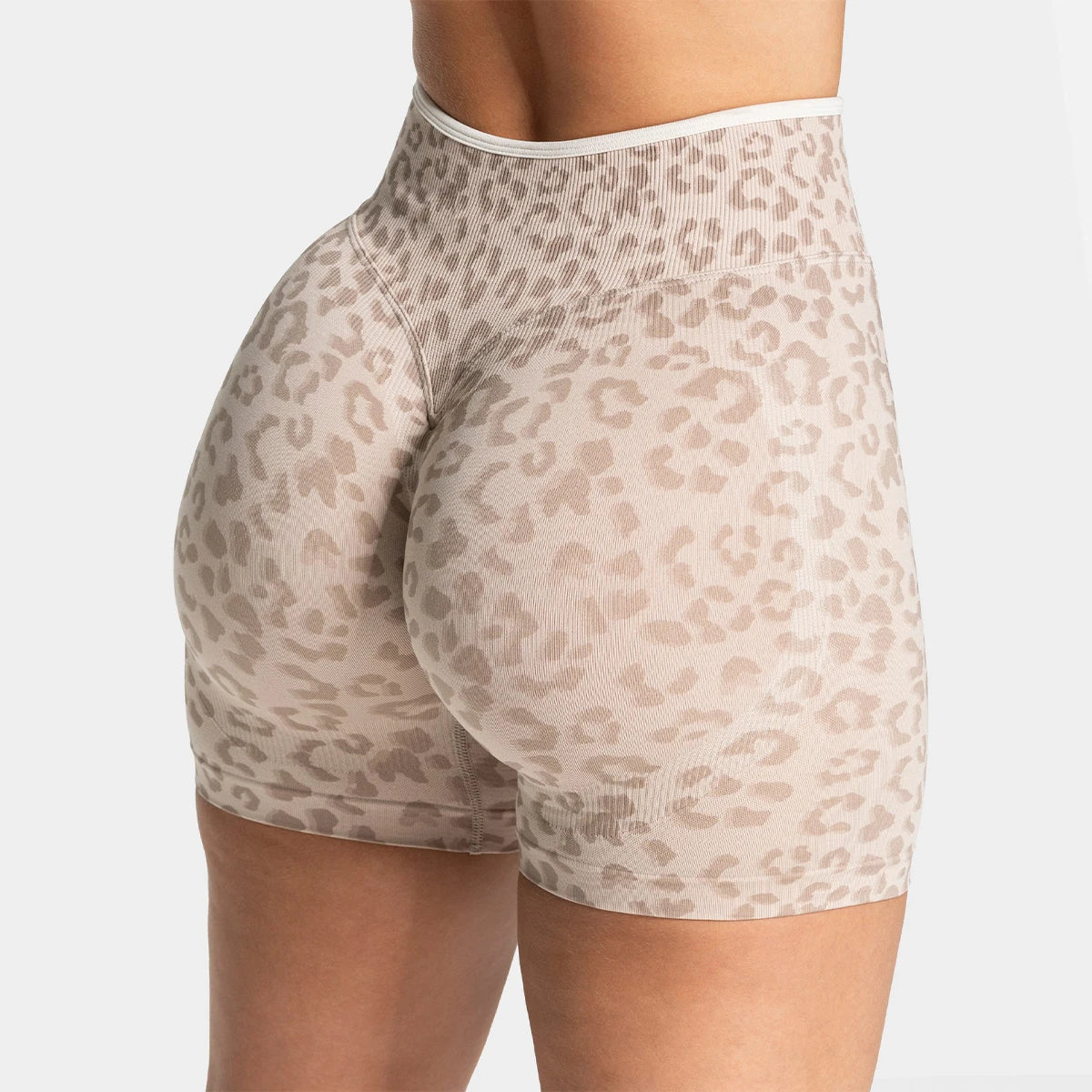 Women's Yoga Shorts Leopard Zebra Print High Waist Athletic Gym Workout Running Shorts