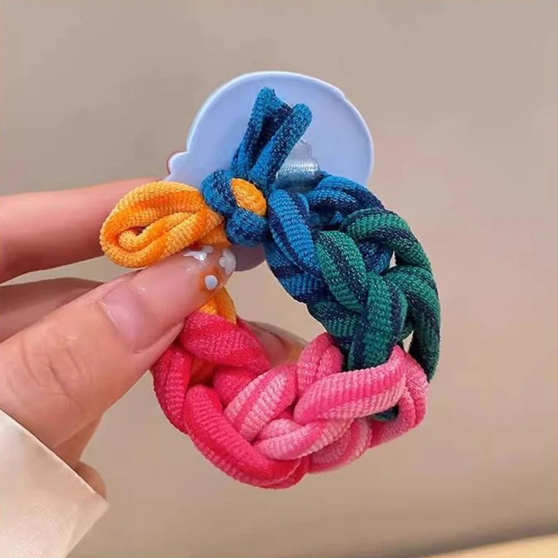 New Cute Cartoon Girls Elastic Hair Band For Women Girls Sweet Hair Ornament Scrunchie Hair Tie Rubber Band Hair Accessories