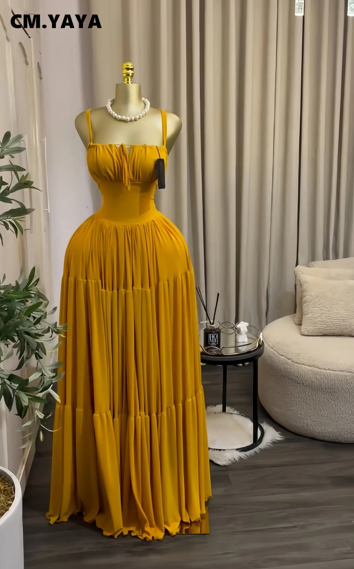 CM.YAYA 2026 Fall Winter Women Long Sleeve Slash Neck Long Maxi Dress Slim Evening Birthday Trendy Sexy Vacation Party Dresses