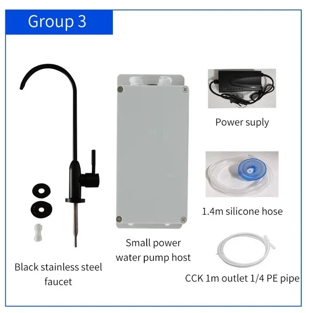 TUNGFULL 12V Electric Water Pump for Kitchen Faucet Galley Automatic Suction 1.5 L/min - Caravan Motorhome Boat Water Pump