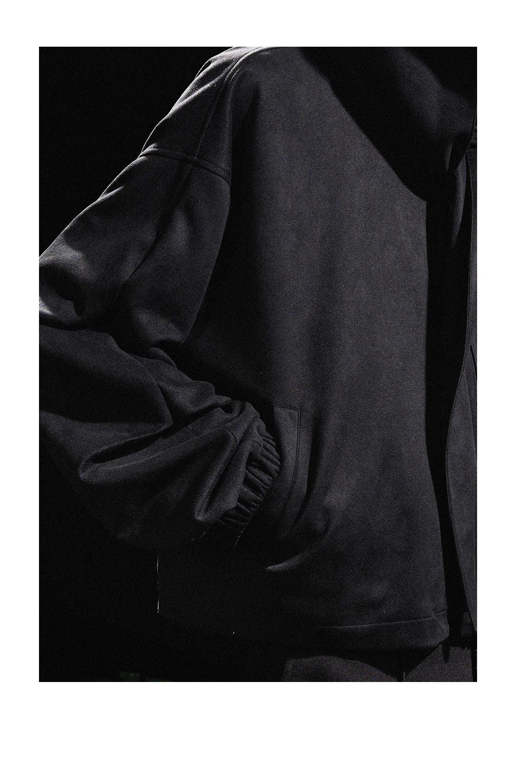 Mauroicardi Spring Autumn Cool Handsome Short Oversized Soft Black Faux Suede Jacket Men with Hood  Luxury Designer Clothes 2025