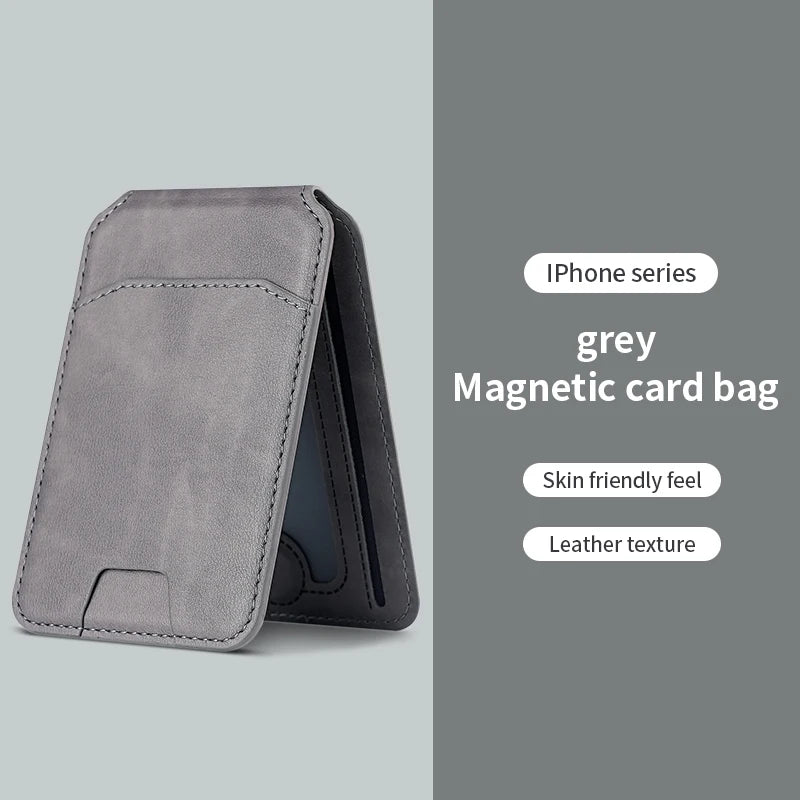 Luxury For Magsafe Magnetic Leather Wallet Holder Case For iPhone 16 15 14 13 12 Pro Max Card Holder Phone Bag Cover Accessories