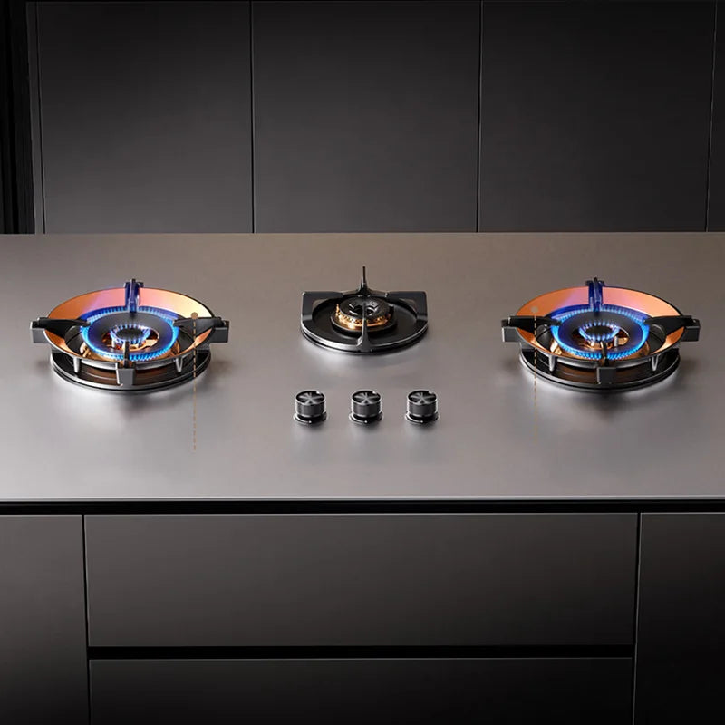 A Brand-new Luxurious Kitchen with Fully Integrated Gas Stove Burners
