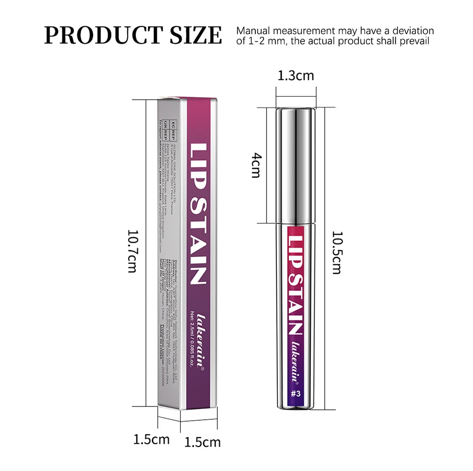 Lakerain Peel-off Lip Gloss Matte Natural Mist Lip Tinted Waterproof Long Lasting Lipstick Makeup Tear Contour Stain Cosmetics