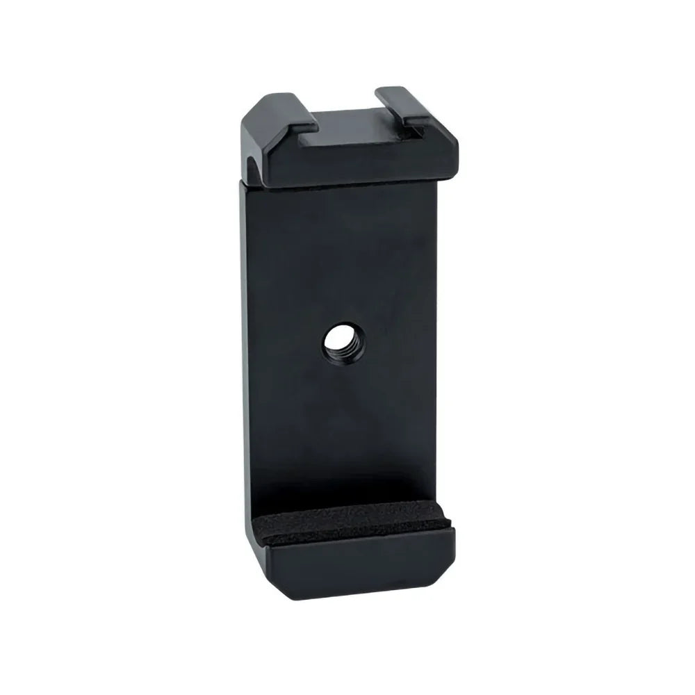 Aluminum Alloy Mobile Phone Clip Holder Extendable Cell Phone Clamp Bracket Stand For Smartphone with 1/4 Inch Screw Hole