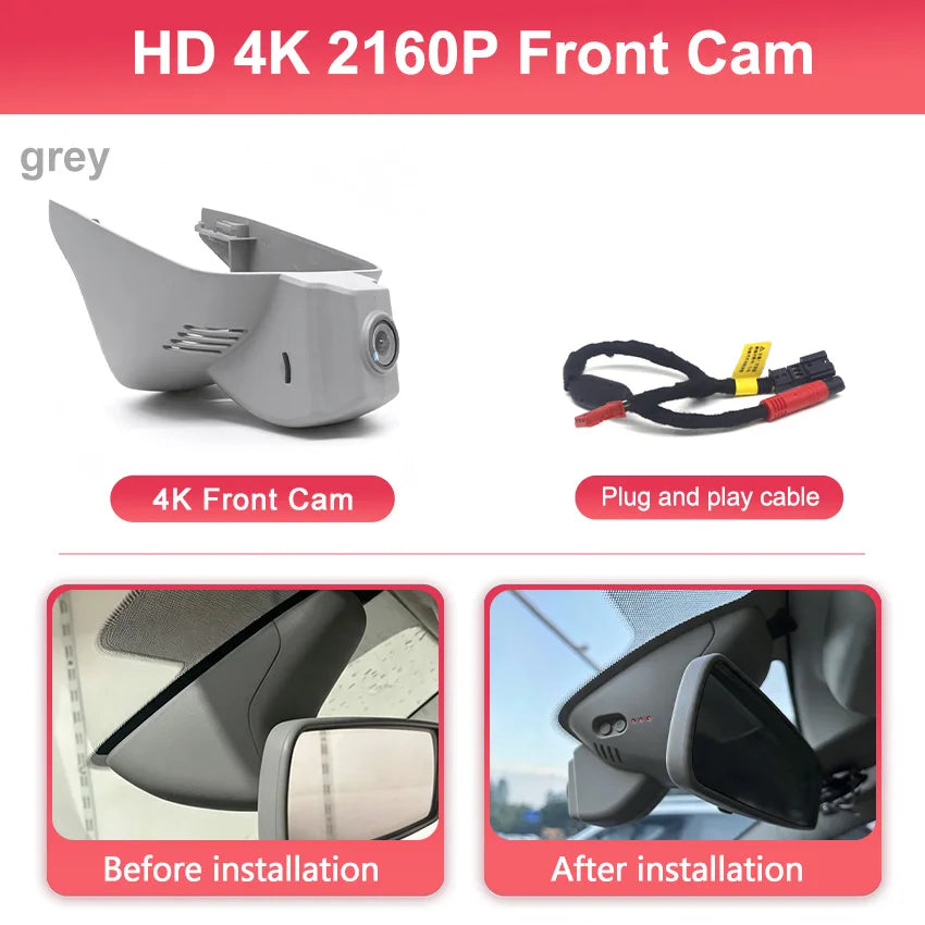 Car DVR Wifi for Smart 453 for Smart fortwo forfour 453 2015-2020, for Renault Clio 4/Mégane 3/Twingo/Laguna 3 Dash Cam Camera