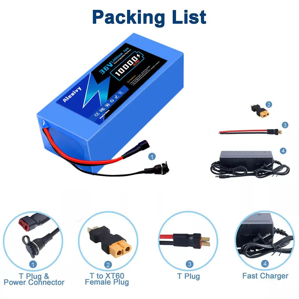 10S5P 36V 16000mAh Electric Scooter Lithium Battery 18650 Battery Pack 36V 12/16/20Ah Electric Scooter Electric Scooter Battery