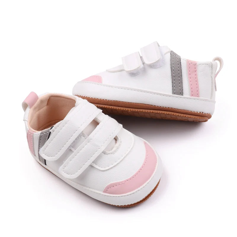 Baby Shoes Soft PU PVC High Quality Anti-slip Sole Newborn Toddler Prewalking Sneaker Spring and Autumn Style 2024 New  BXC3223