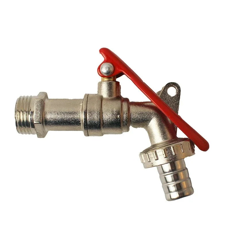 1/2 Inch Zinc Alloy Faucet Garden Bibcock Outdoor Lockable Water Tank Connector Industrial Home Irrigation Replacement Tool
