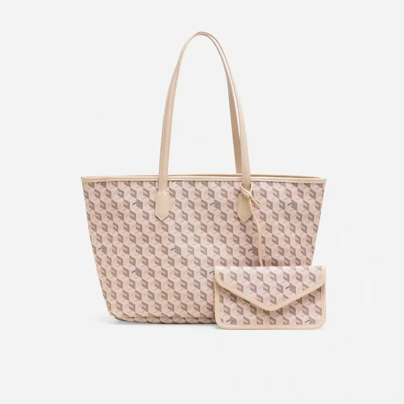 Large Capacity Geometric Print Tote Bag Fashion Women's Handbag Shopper Bag
