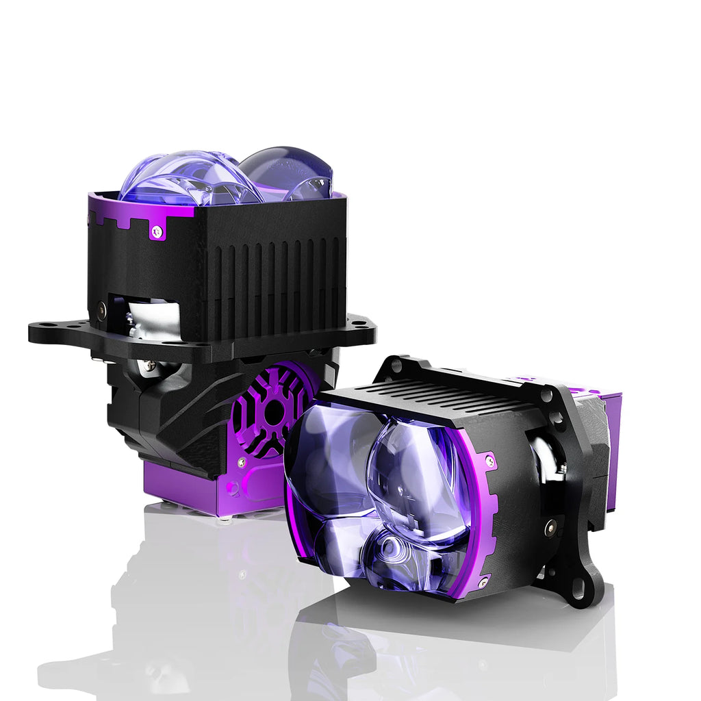 New Arrival 3.0 Inch Ultra Bright High/Low Light 220W/180W 50000lm LED Headlight Lens, Dual LED Projector 4-5 Laser Light