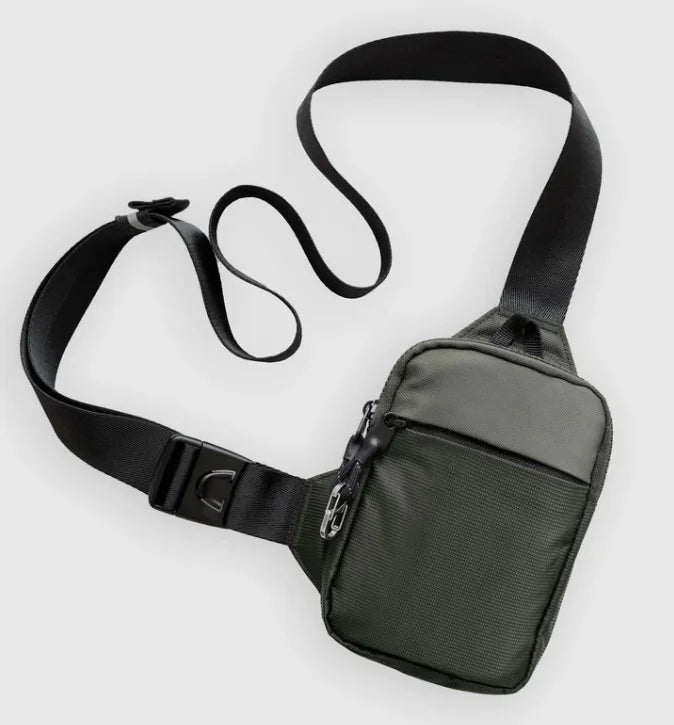 Fashionable Mini Crossbody Bag New Anti-Theft Brush Nylon Sling Bag with Golden Anti-Theft Buckle for Both Men And Women