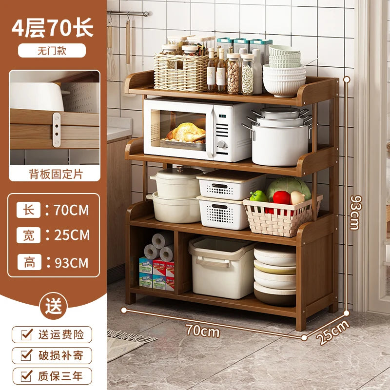 Multifunctional Kitchen Microwave Oven Shelf Multi-layer Storage Rack for Dishes Seasonings Sundries Corner Side Cabinet Organiz