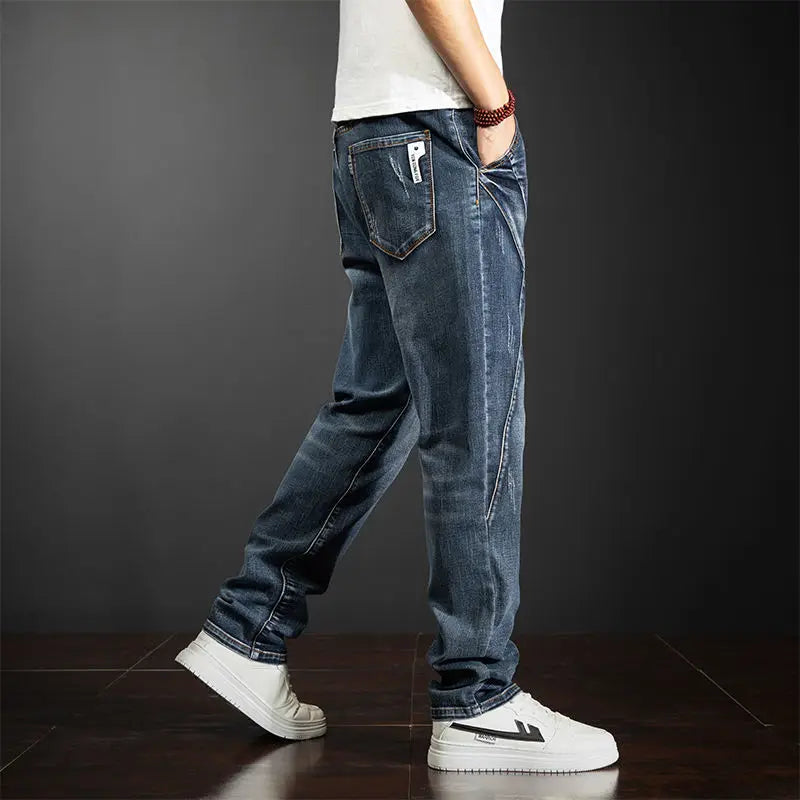 URBANCREW Men’s Vintage Cargo Jeans — Relaxed Streetwear