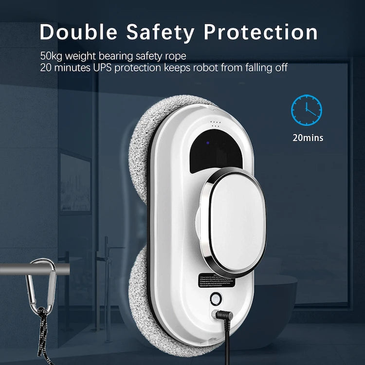 Window Cleaner Robot Cordless with Remote Control  Automatic Smart Glass Cleaning Machine