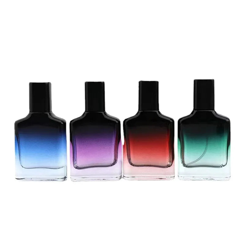 30ml Perfume Bottle Colored Glass Push Spray Bottle (Color Random) Travel Portable Cosmetic Liquid Dispenser Bottle Empty Bottle
