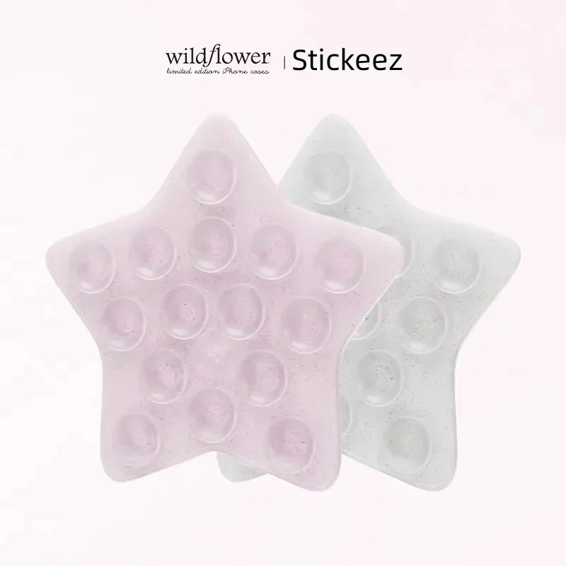 Wildflower Strawberry star Pink Love Heart Silicone Suction Multifunctional Suction Cup Stand Anti-Slip wf Mount Back Sticker﻿﻿