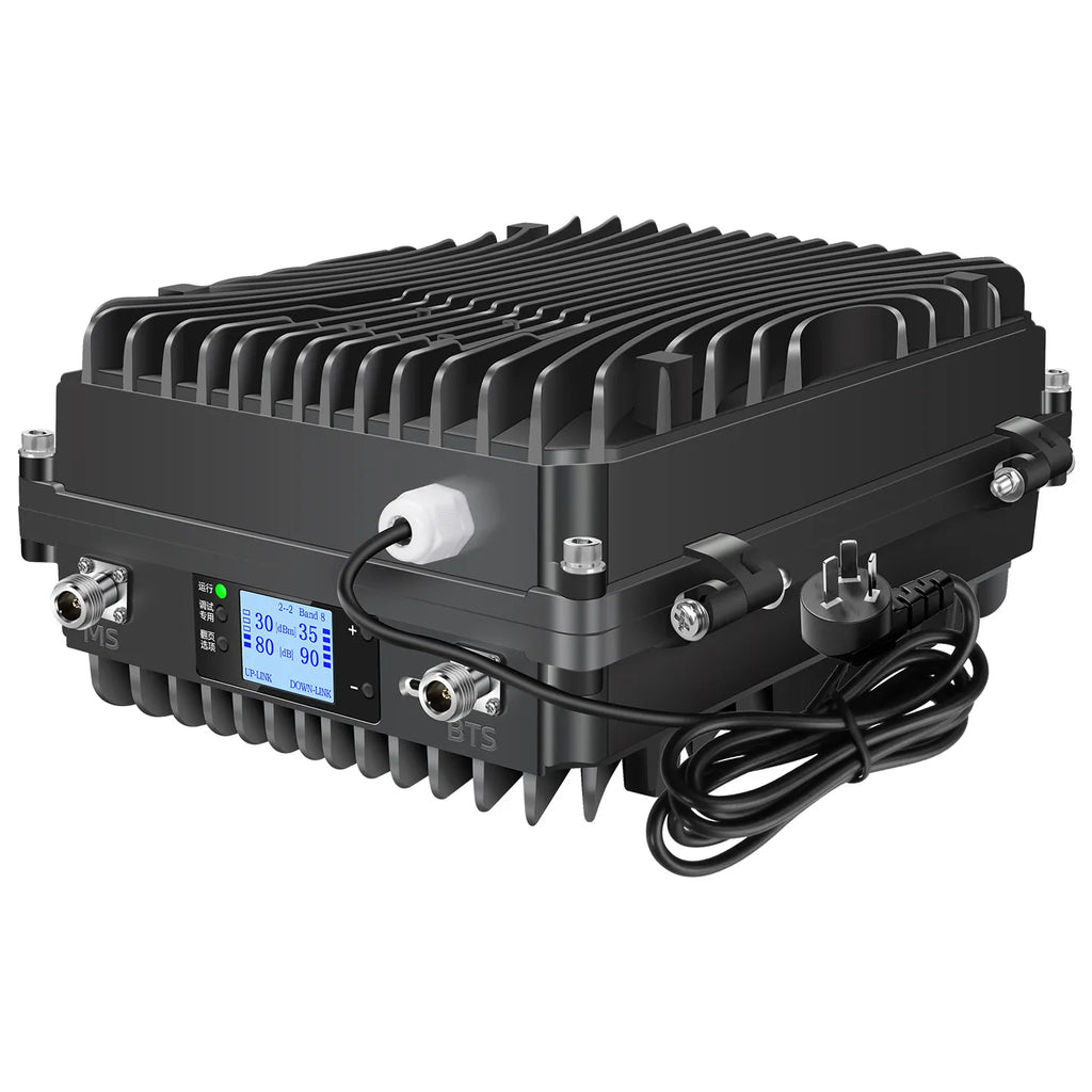 Mobile phone network amplification and enhancement plus receiver triple play repeater
