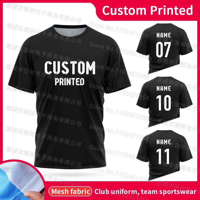 Summer Men Competition Team T-Shirts Fashion Striped Sports Shirt  Children Top Adult Women Tees Fitness Running Clothes