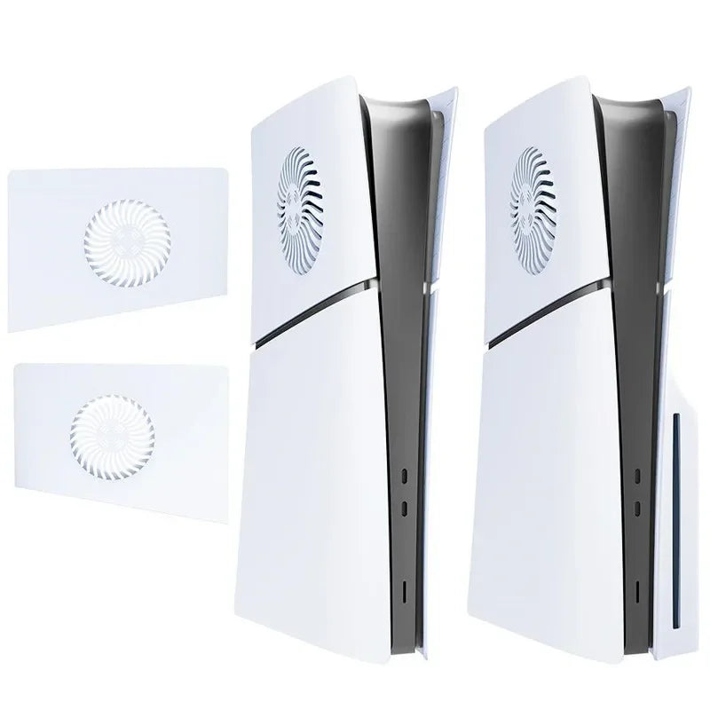 For PS5 Slim Upper Half Replacement Faceplate Side Plates Panels Hard Case Cover W/ Cooling Vents For Playstation 5 Slim Console