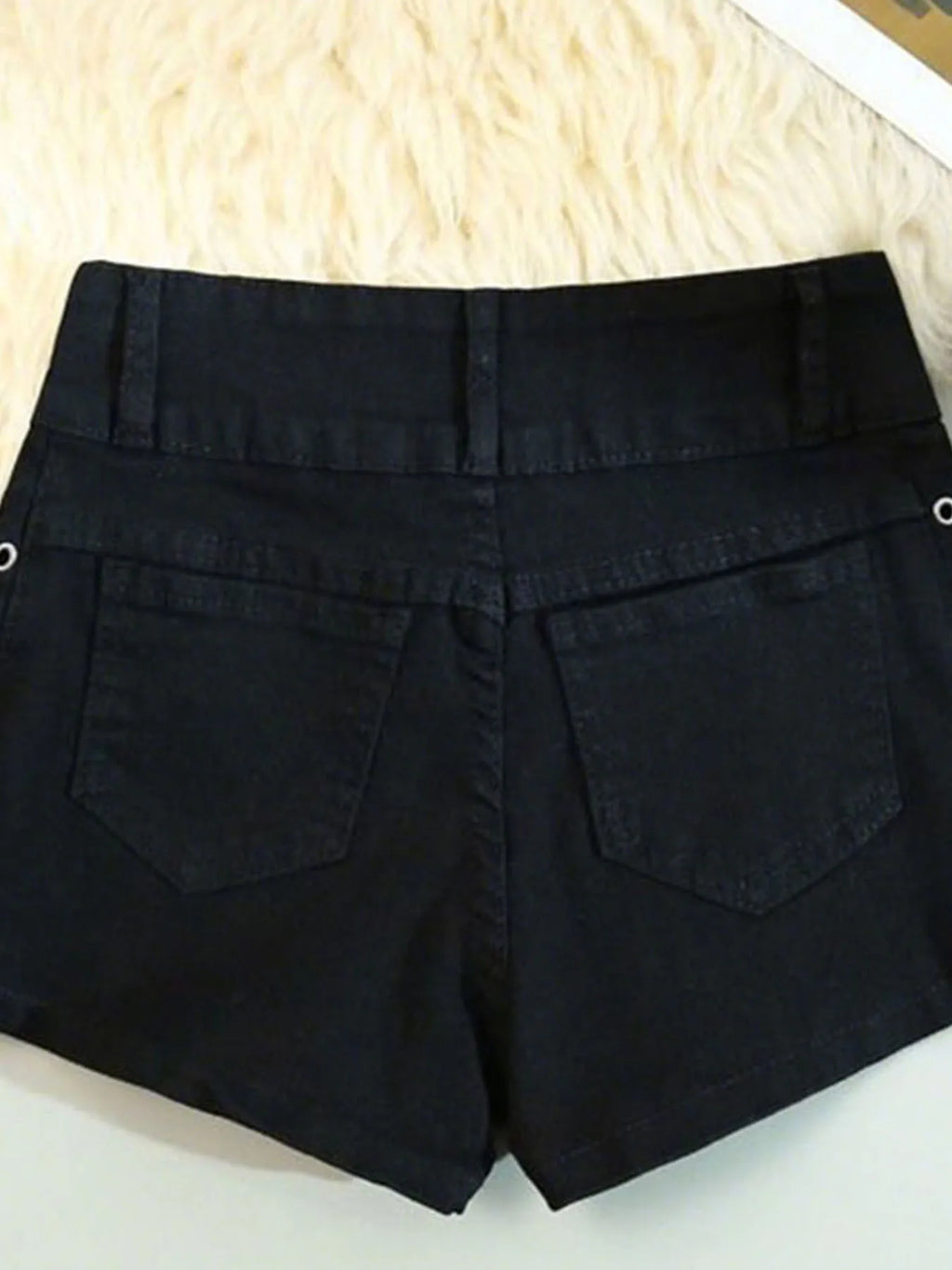 Shorts Women Skinny Creativity Lace-up Popular Streetwear Daily Personality Students Holiday Fashion Sexy American Retro Leisure