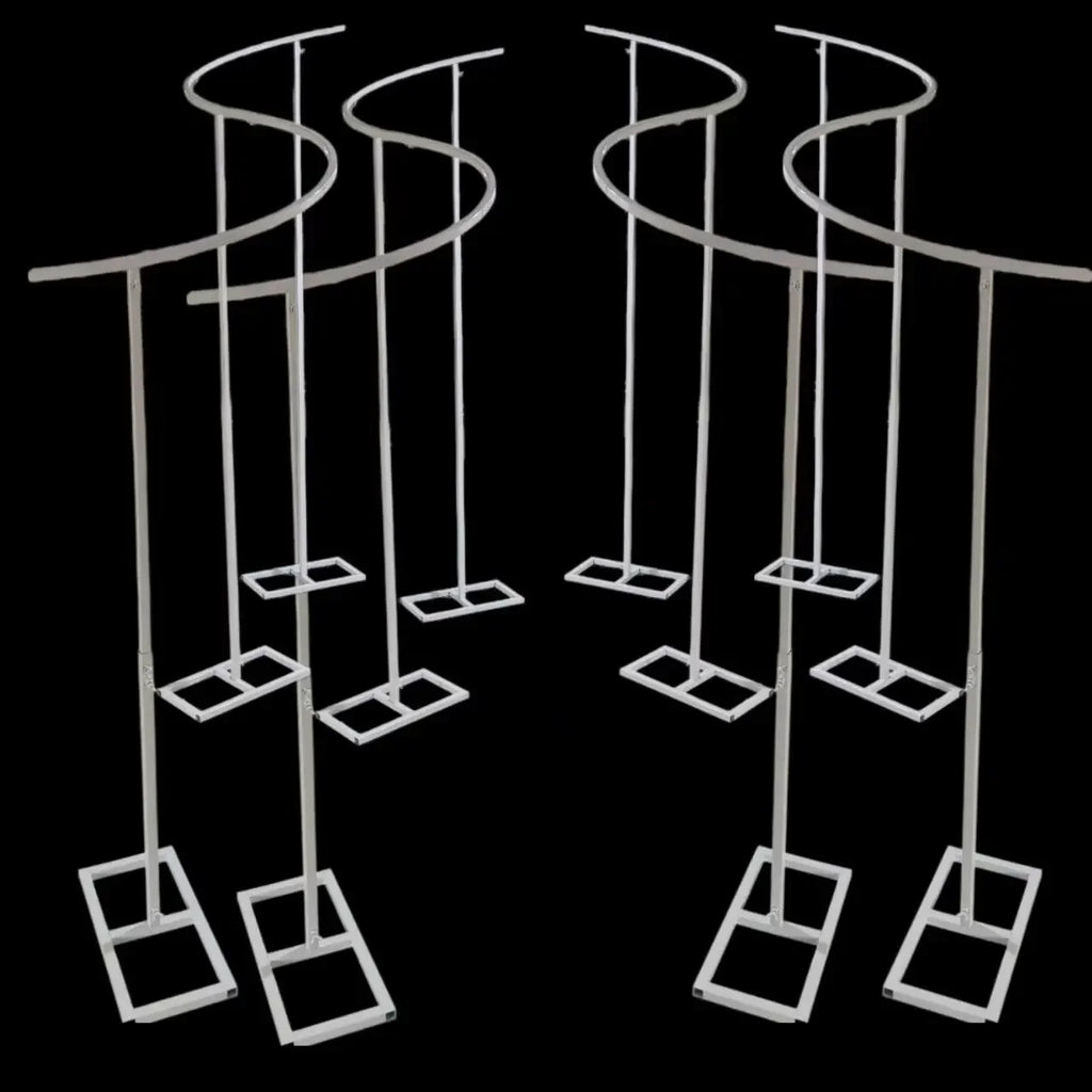 Best‑Selling White S‑Shaped Wedding Arch Backdrop Stand for Outdoor Stage Welcome Area Birthday Party Holiday Ceremony Event