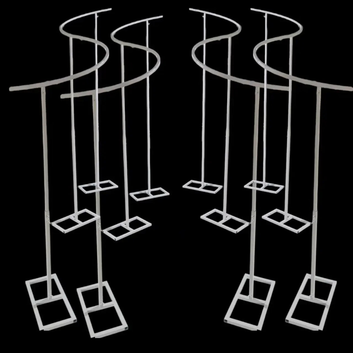 Best‑Selling White S‑Shaped Wedding Arch Backdrop Stand for Outdoor Stage Welcome Area Birthday Party Holiday Ceremony Event