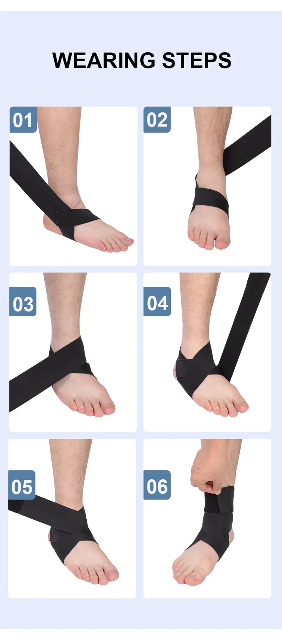 GOBYGO 1Pcs Ultra-thin High Elastic Ankle Sprain Recovery Immobilization Anti-fracture Ankle Strain Protection Sleeve Men Women
