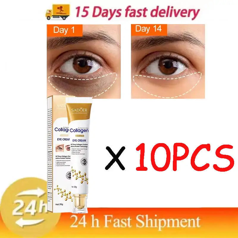 Fast Instant Eye Bag Removal Cream Collagen Removal Wrinkles Firming Skin Fade Fine Lines Brighten Dark Circle Remove Eye Care