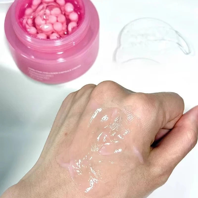 Nicotinamide Infiltrated Pink Collagen Capsule Cream A Facial Moisturizing Product Is Used for Anti-wrinkle And Moisturizing