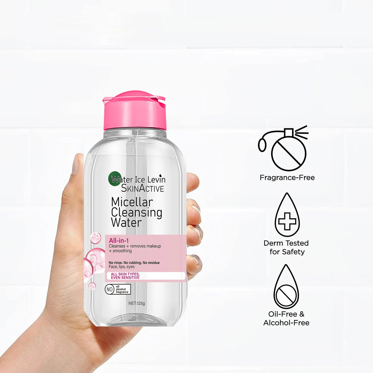 3-in-1 Micellar Water 125ml - Botanic Hydration Complex, No Rinse & Zero Residue, Alcohol-Free for Sensitive Skin