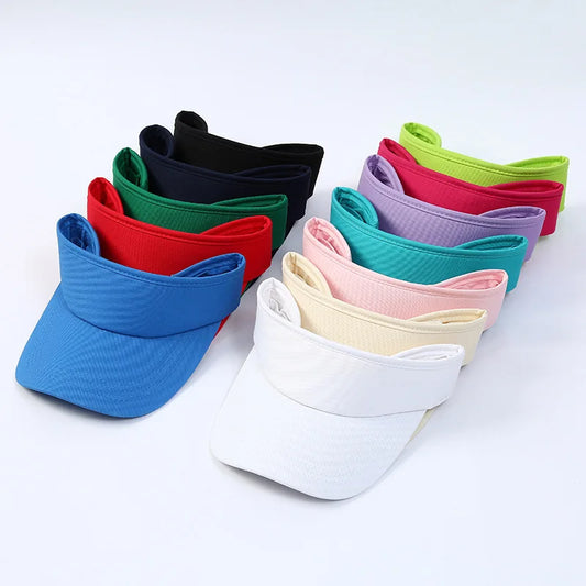 Summer Outdoor Sports Tennis Hat Couple Empty Top UV Protection Sun Hats Topless Baseball Cap Sport Golf Caps Visor Travel