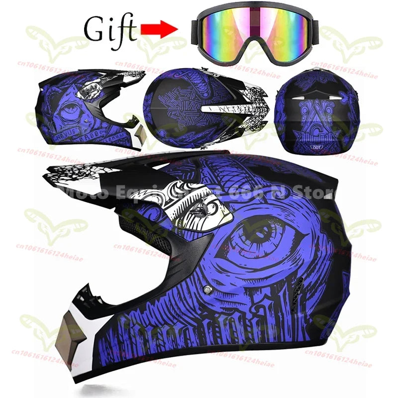 Men's and Women's Off-road Motorcycle Helmet Kart Rally Bike Motocross Helmet Cool Personality Four Seasons cascos para moto