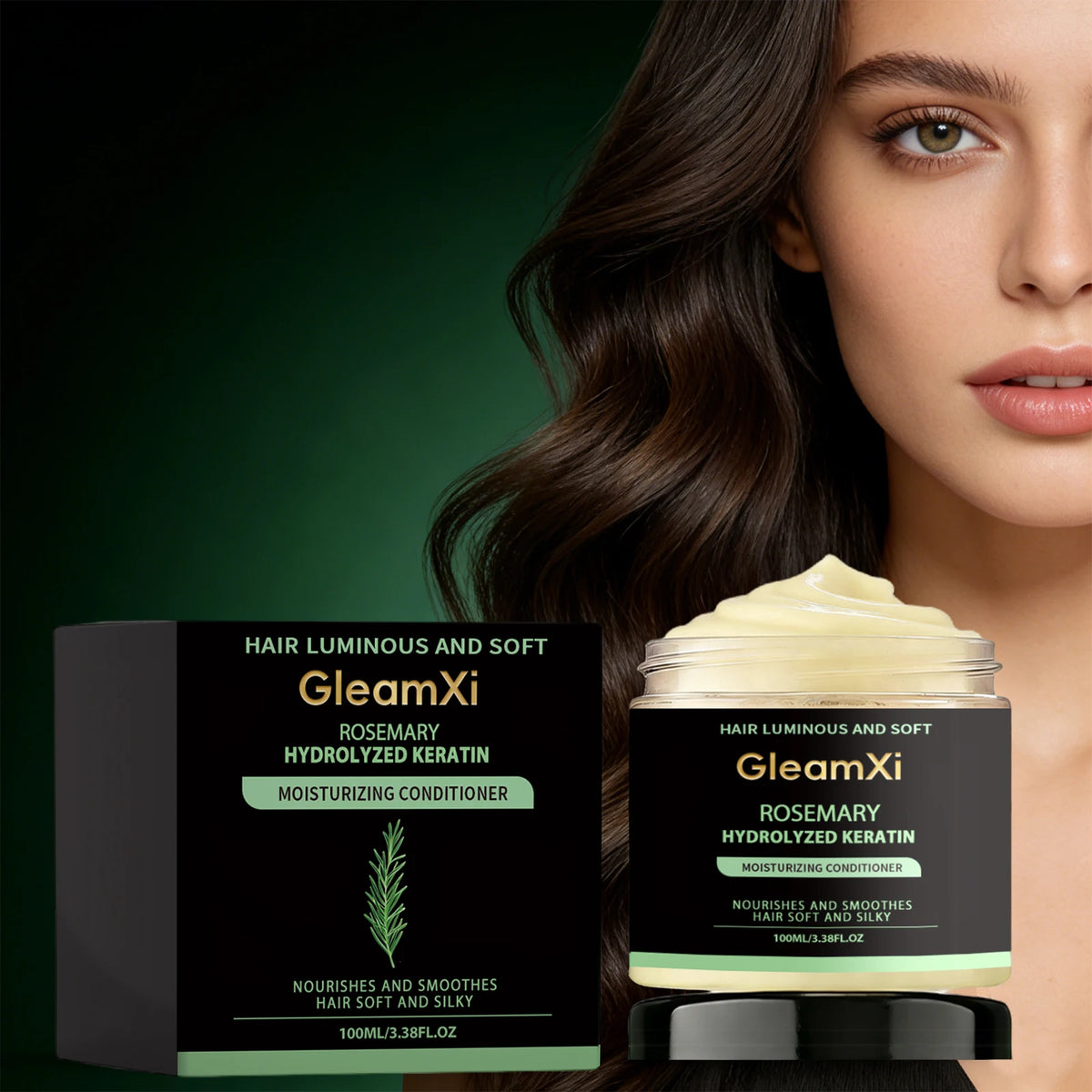 Rosemary Hair Conditioner Smooth Hair Improve Dryness Repair Damaged Frizzy Hair Reduce Hair Splitting Strengthen Hair Care