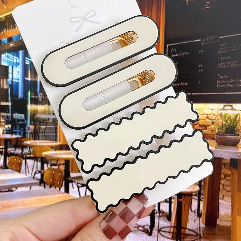 1 Set Fashion Acrylic Hair Clips Set Hairpins For Women Girls Geometric Barrettes Hairgrips Headwear Hair Accessories Jewelry