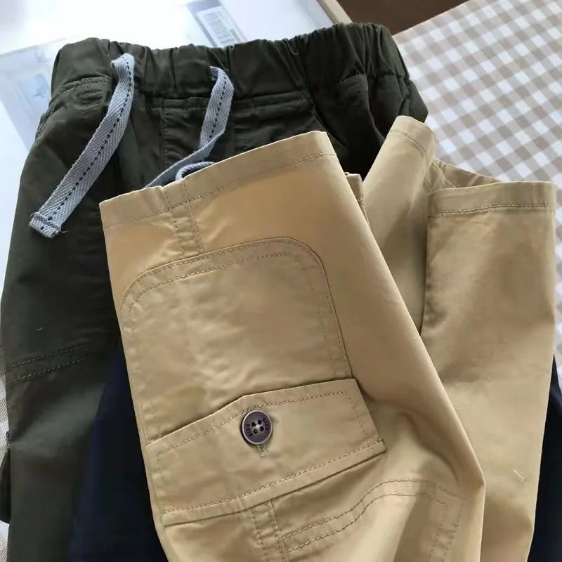 2026 New Summer Teenage Short Boys Pants 3-14 Years Old Big Pocket Trousers For Kids Children Birthday Present