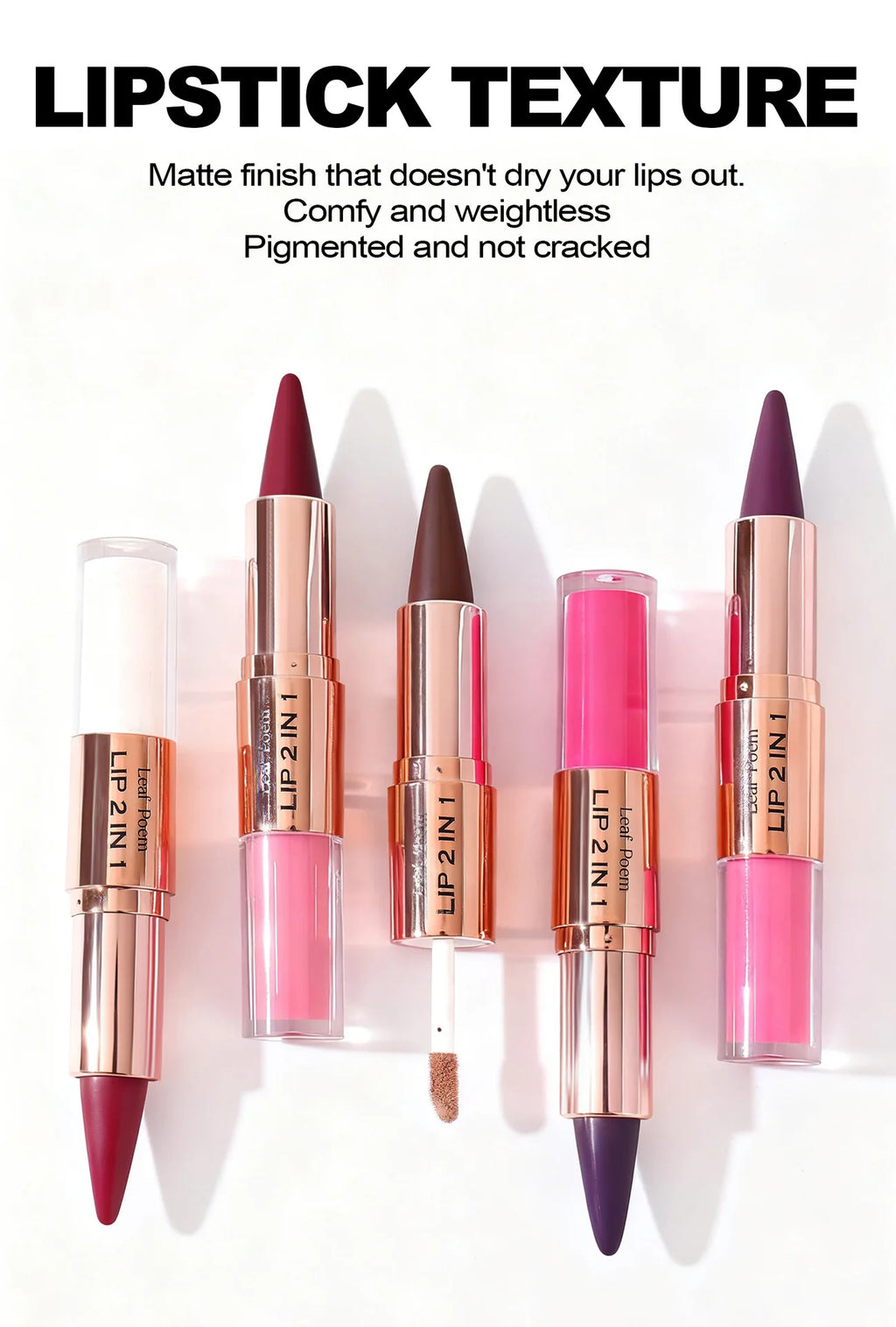 Tapered Gradient Lipliner Pen Black Brown Lip Gloss Matte Lip Liner Double Head Plumping Waterproof Lip Contour Non Stick Makeup