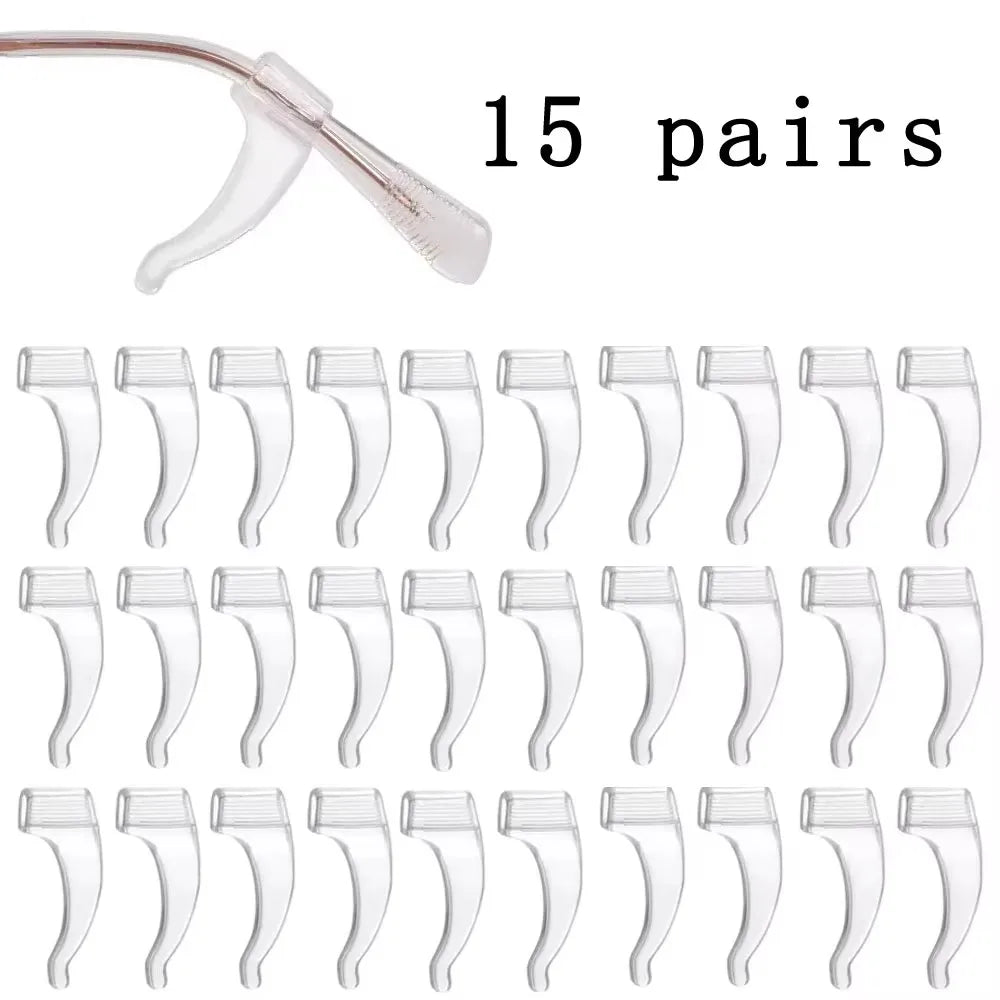 5-15pairs Silicone Anti-slip Glasses Leg Ear Sleeve Bracket Fastener Eyeglasses Accessories Grip Anti-fall Eyewear Holder