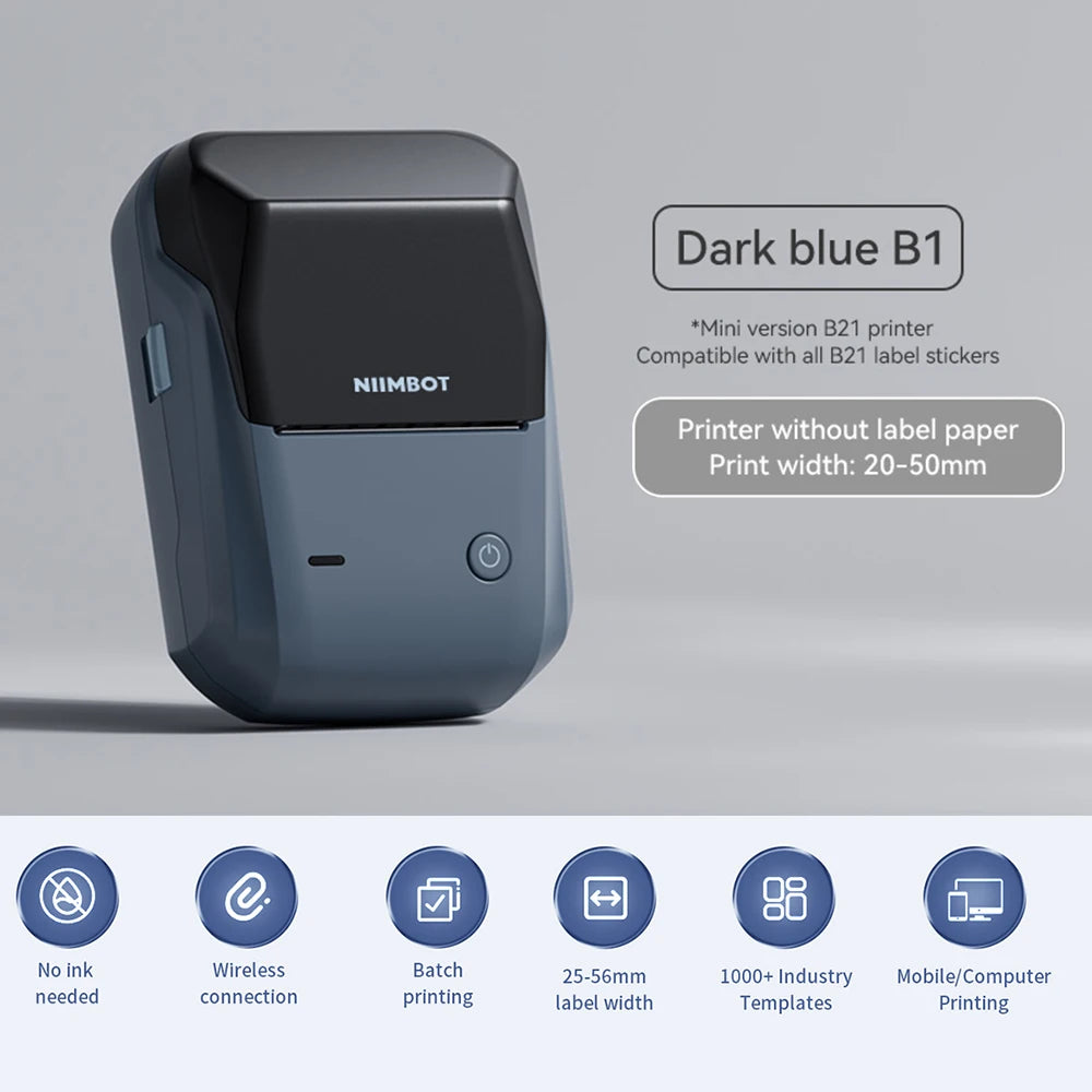 Niimbot B1/B1 PRO Thermal Label Printer Wireless Self-adhesive Bluetooth Inkless Label Maker for Business Price-Tag Sticker