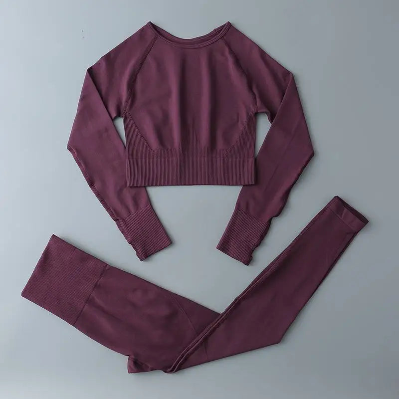 Seamless Legging Fitness Suit Women Sport Outfits Butt-lifting Yoga Pants Running Gym Clothing Comfortable Workout Clothes Solid