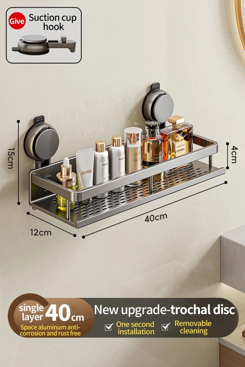 Toilet storage rack, bathroom washbasin, toilet, shower room, kitchen, wall mounted non perforated towel rack