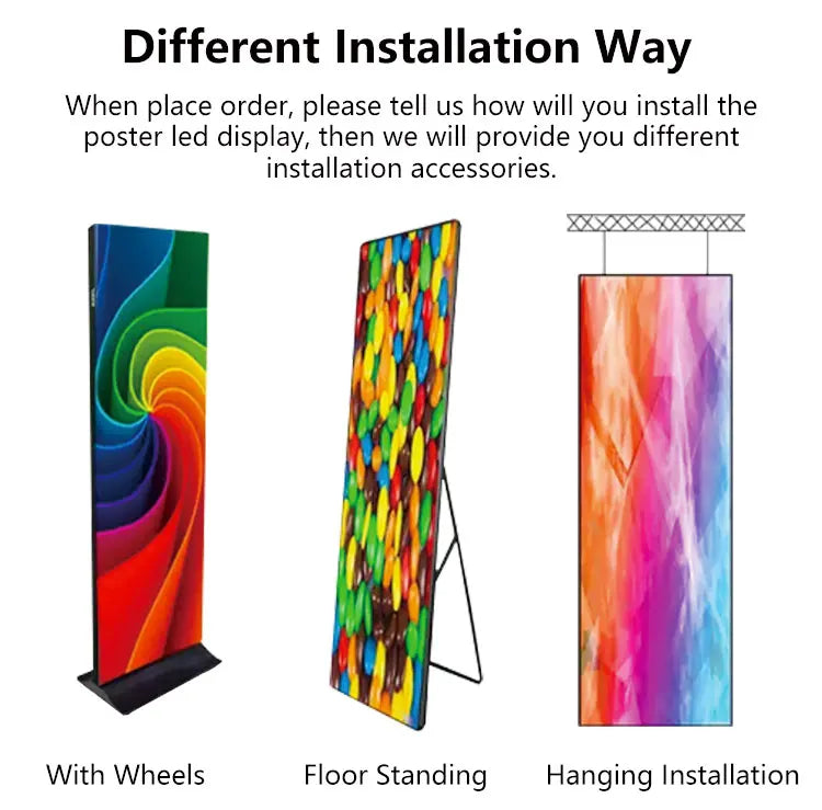 New Arrival Indoor Outdoor Capacitive  Stand Floor Advertising Poster Screen Full Color Digital LED Display Screen
