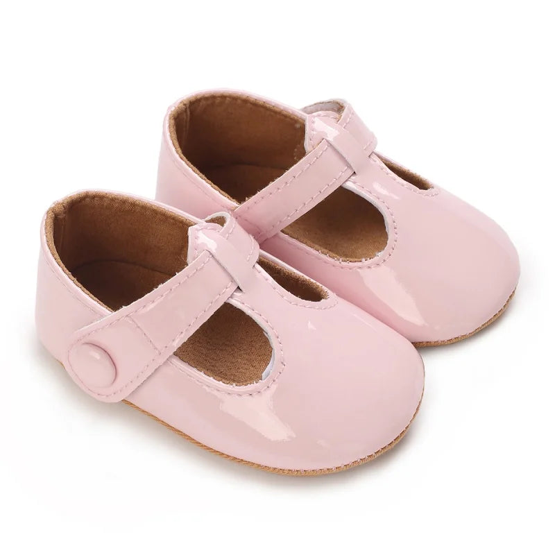 Baby Learning Walk Shoes,Multi Color Patent T-Strap Mary Jane Shoes,Soft Fashion Infant Daily Footwear for Baby Girls 0-1 Year