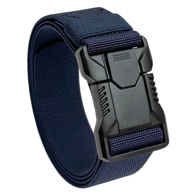 Red Ears Plastic Buckle Tactical Belt Men'S Multifunctional Military Fan Canvas Belt Outdoor Faux Nylon Training Waist Belt