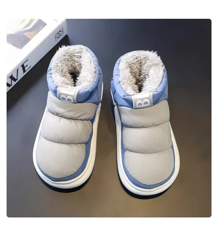 Snow Boots Men Women Winter  New Lovers Plush Thick Comfortable Cotton Shoes Waterproof Anti Slip Outdoor Casual Shoes Flats